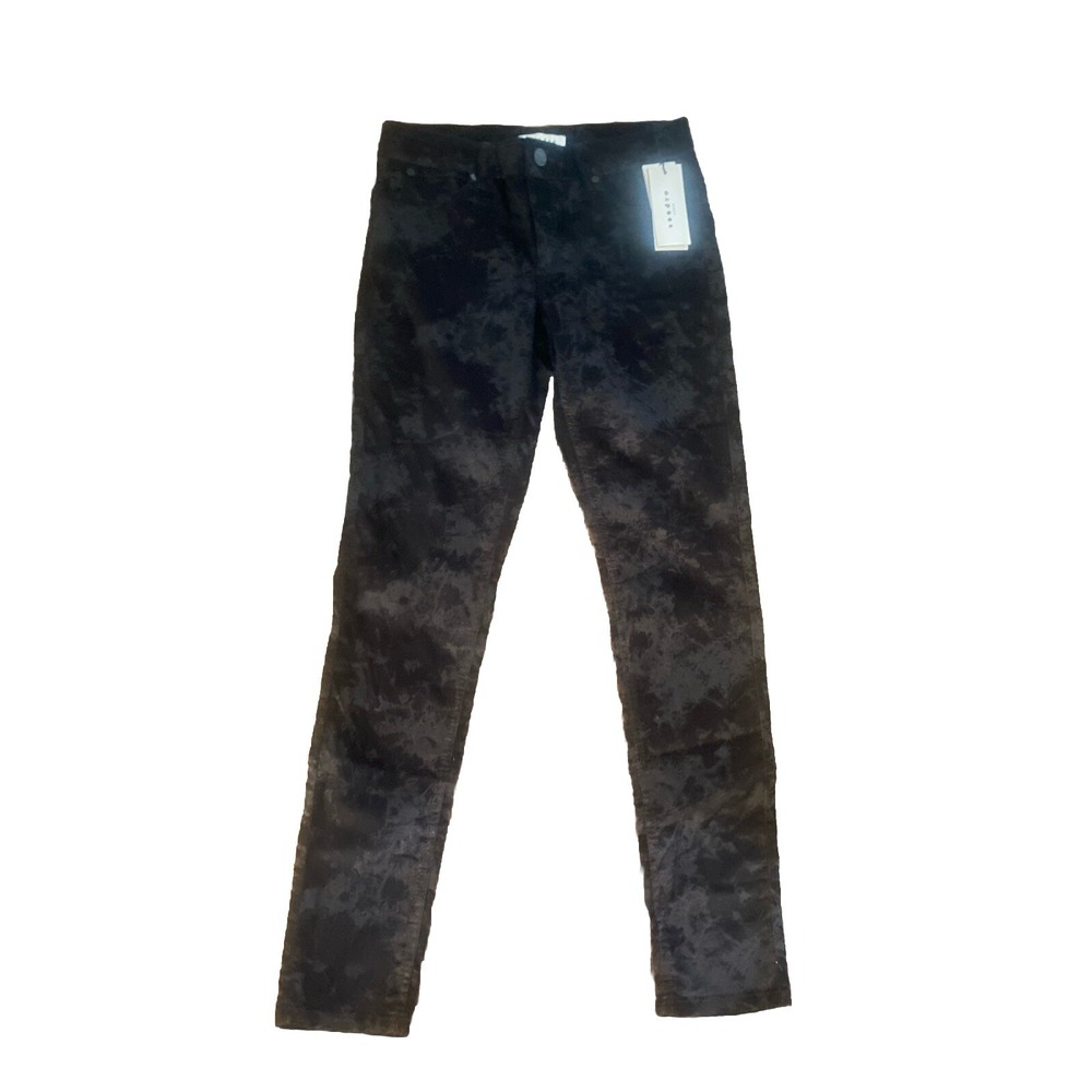 NWT Sandro Paris Black Distressed Velvet Poe Skinny Jeans Size 8 / 40 $295